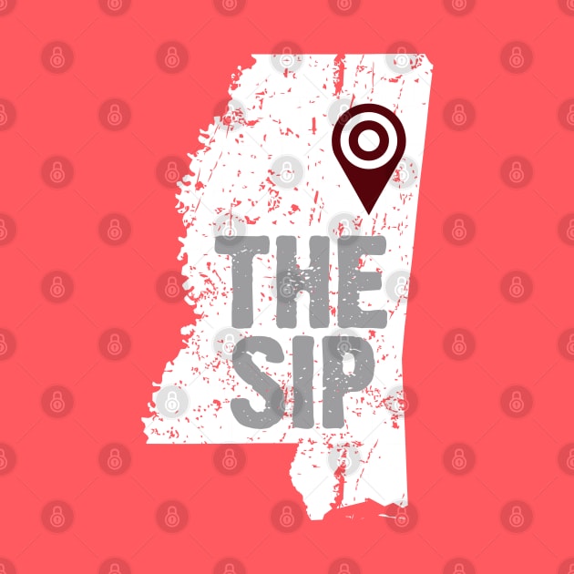 The Sip, Mississippi, MS, State of Mississippi, Magnolia State, Starkville, Location, Map by TheShirtGypsy