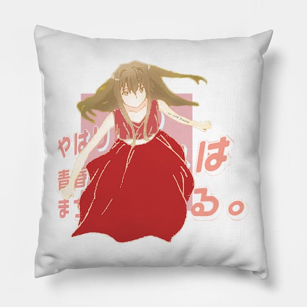 Yahari Ore ''ICE COLD BEAUTY'' V2 Pillow by riventis66