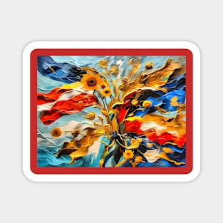 Colorful abstract artwork design Magnet