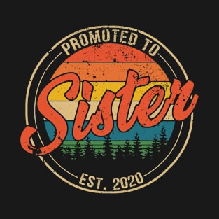 Promoted to Sister Est 2020 Mothers Day Gift T-Shirt