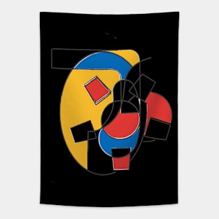 Abstract design with different shapes Tapestry