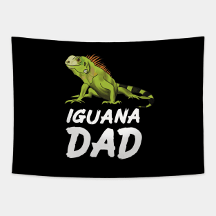 Iguana Dad for Iguana Lovers, White Tapestry