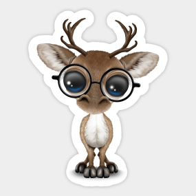 Cute Baby Reindeer Stickers Teepublic