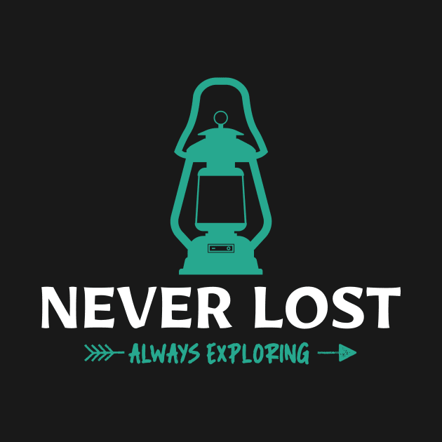 Never Lost Always Exploring Explorer by Tip Top Tee's