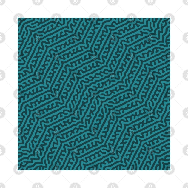 Zigzag Turing Pattern (Green) by John Uttley