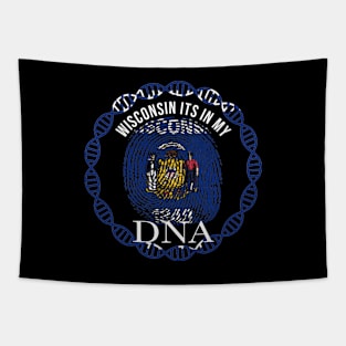 Wisconsin Its In My DNA - Wisconsinite Flag - Gift for Wisconsinite From Wisconsin Tapestry