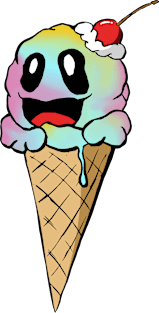 Ice Cream Kaiju (Cone, Rainbow) Magnet