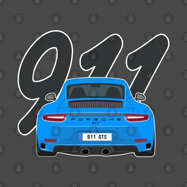 911 gts racing blue by creative.z