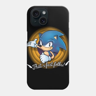 That's fast folks - Sonic the Hedgehog Video Game - Funny Crossover Phone Case