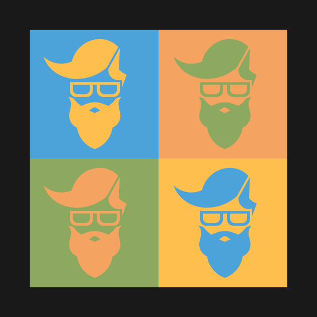 Pop art style hipster by SooperYela