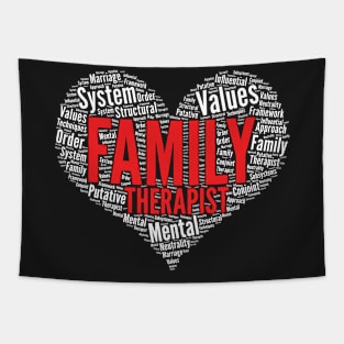 Family Therapist Heart Marriage design Tapestry