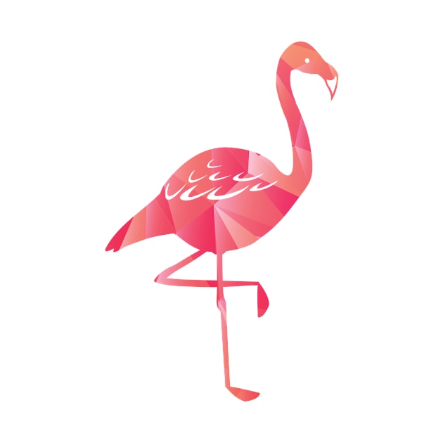 A Geometric Pink Flamingo by tanyadraws