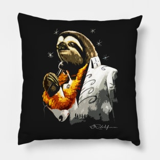 Black Velvet Painting Sloth Pillow