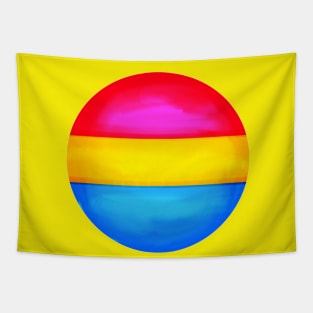 Pansexual pride flag colours circular sphere Tapestry