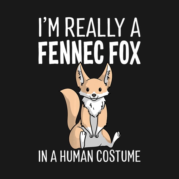 I'm Really A Fennec Fox In A Human Costume Halloween Funny by crowominousnigerian 