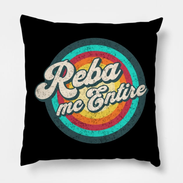 reba/ name in rainbow circle Pillow by girls store