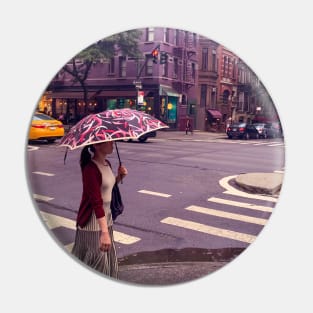 Upper West Side Girl Manhattan Street NYC Pin