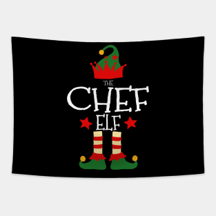 Chef Elf Matching Family Group Christmas Party Pajamas Tapestry