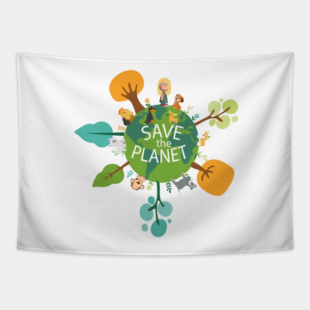 Save the Planet Tapestry by GalfiZsolt