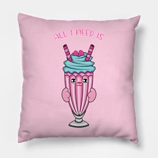 All i need is milkshake, cute milkshake kawaii for milkshake lovers. Pillow