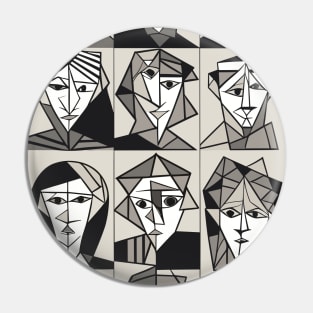 Cubist Portraits Pin