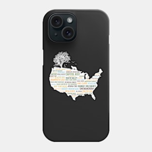 All 59 US National Parks T-Shirt Phone Case