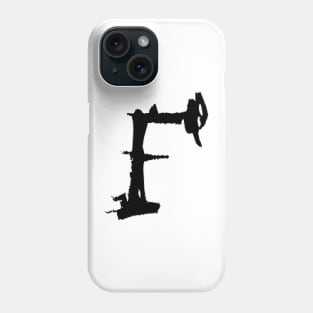 Dark and Gritty Letter F from the alphabet Phone Case