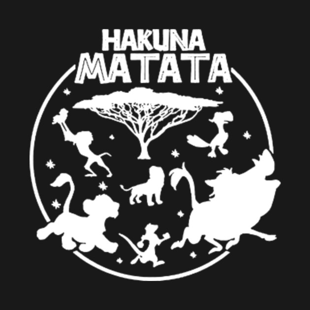 Silhouette Matata Fan Art Cartoon - Hakuna Matata - T-Shirt | TeePublic