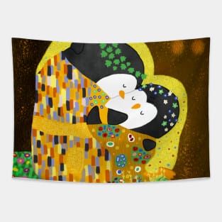 The Penguin Kiss Art Series Tapestry