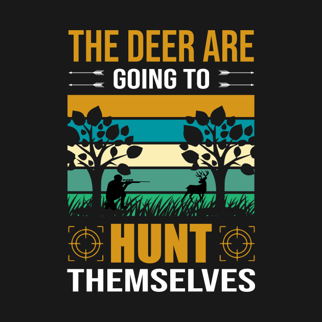 Deer Hunt T - Shirt Design by Shuvo Design