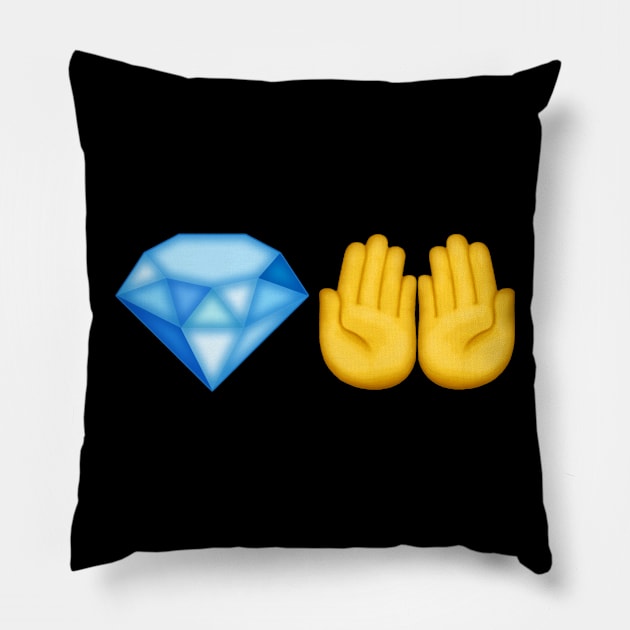Diamond Hands Pillow by StickSicky