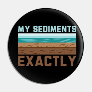 My Sediments Exactly - Funny Geologist Geology Pin