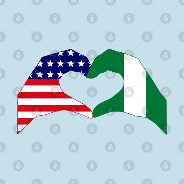 We Heart USA & Nigeria Patriot Flag Series by Village Values