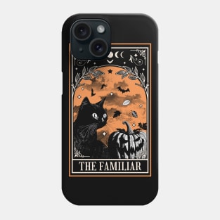 Black Cat Tarot Card - Witch Familiar Witchcraft Halloween Phone Case