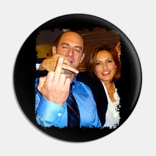 Vintage Elliot Stabler And Olivia Benson Middle Finger Pin