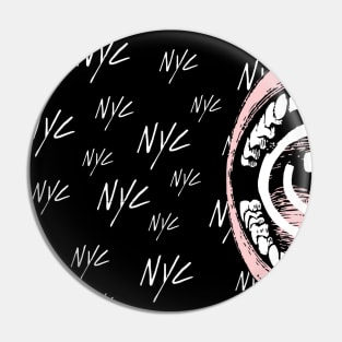 Streetwear Style NYC Front and Back Print Pin