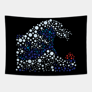 Abstract great japanese wave Tapestry