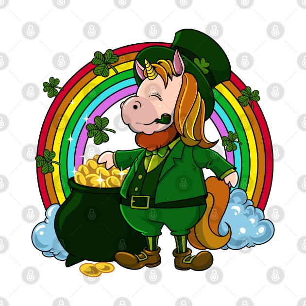 Unicorn Leprechaun - St Patricks Unicorn by Modern Medieval Design