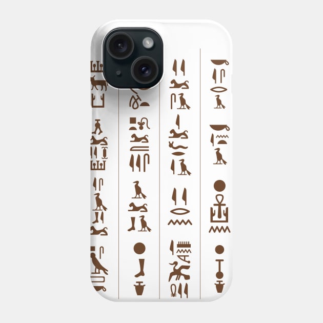 Egyptian Hieroglyphics language Phone Case by Anodyle