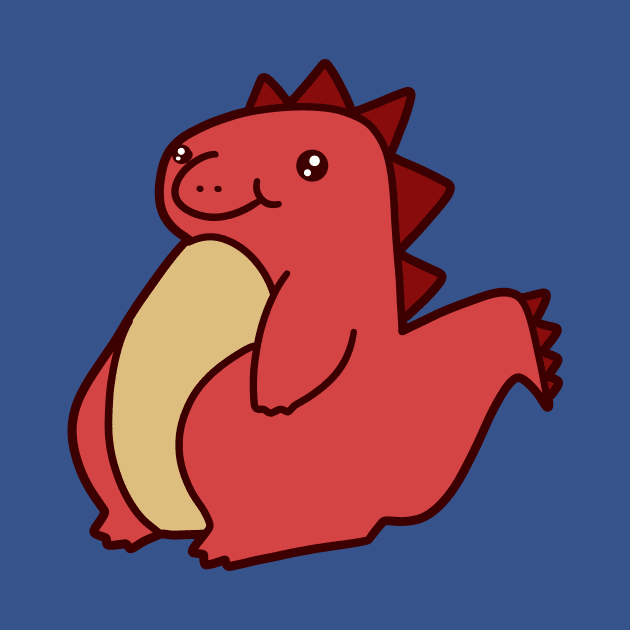 Cute Red Dinosaur by saradaboru