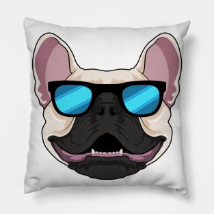 French Bulldog with Sunglasses Pillow