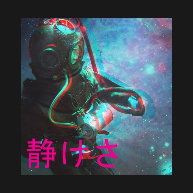 Aesthetic Vaporwave Otaku Scuba Diver In Space by VaporwaveAestheticDreams