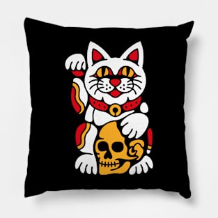 Luckycat skull Pillow