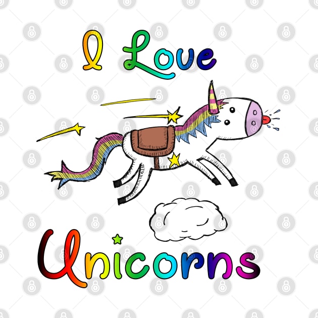 I Love Unicorns by dankdesigns