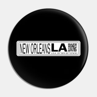 New Vintage Travel Location Qr New Orleans LA Pin