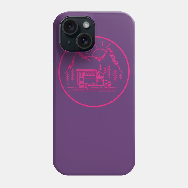 Camping Mom Woman RV Campervan Logo Phone Case by Shirtbubble