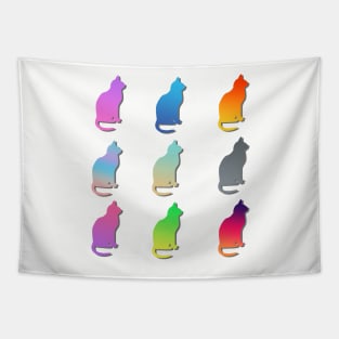 Cat holiday gift t shirt design Tapestry