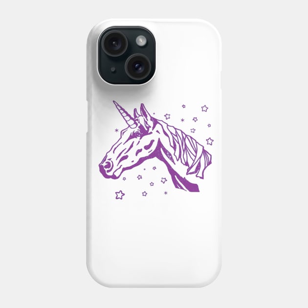 unicorn head Phone Case by BerrymanShop