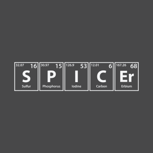 Spicer (S-P-I-C-Er) Periodic Elements Spelling T-Shirt