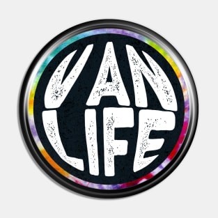 Van Life Tie Dye Circle Distressed - Van Dweller Lifestyle Nation Pin